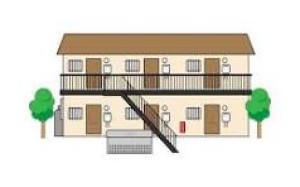 アパート　イラスト